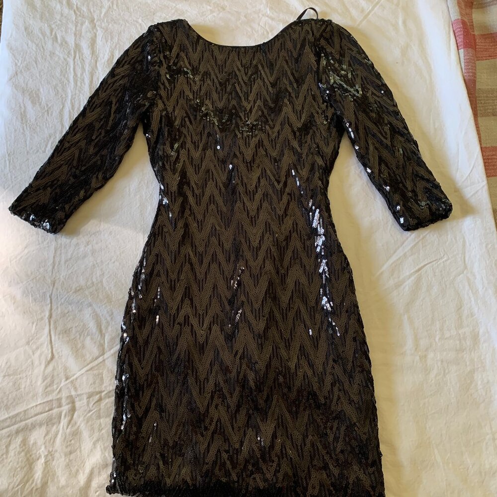 Love Reign Dress Size Small Black Sequin Stretch Size S